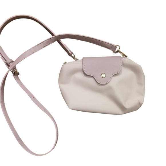 Handbags - Mini Le Pliage‎ Style Baby Pink Bag With Long Strap
